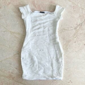 y2k White bodycon mini dress